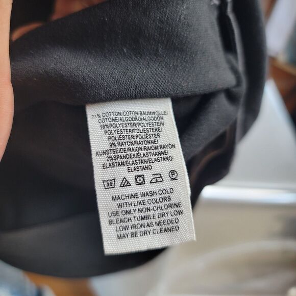 Free people slim Pull-On Flare Seamed Jeans Size 26 Black Retro Neutral Mid Rise - Picture 9 of 9